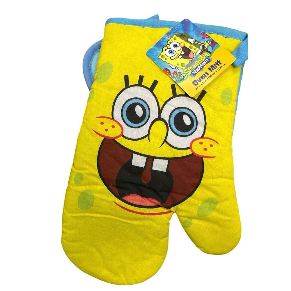 Nickelodeon SpongeBob SquarePants Oven Mitt Yellow Kitchen Decor NWT